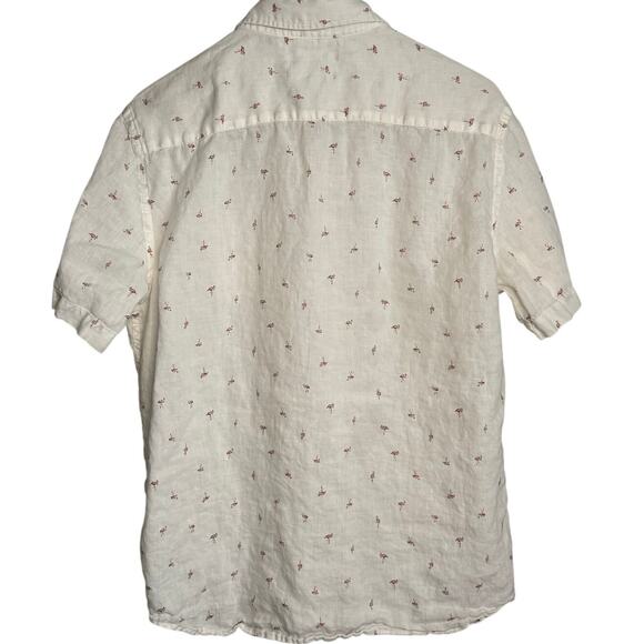 Saks Fifth Avenue White Linen Button Down Shirt - Picture 2 of 5